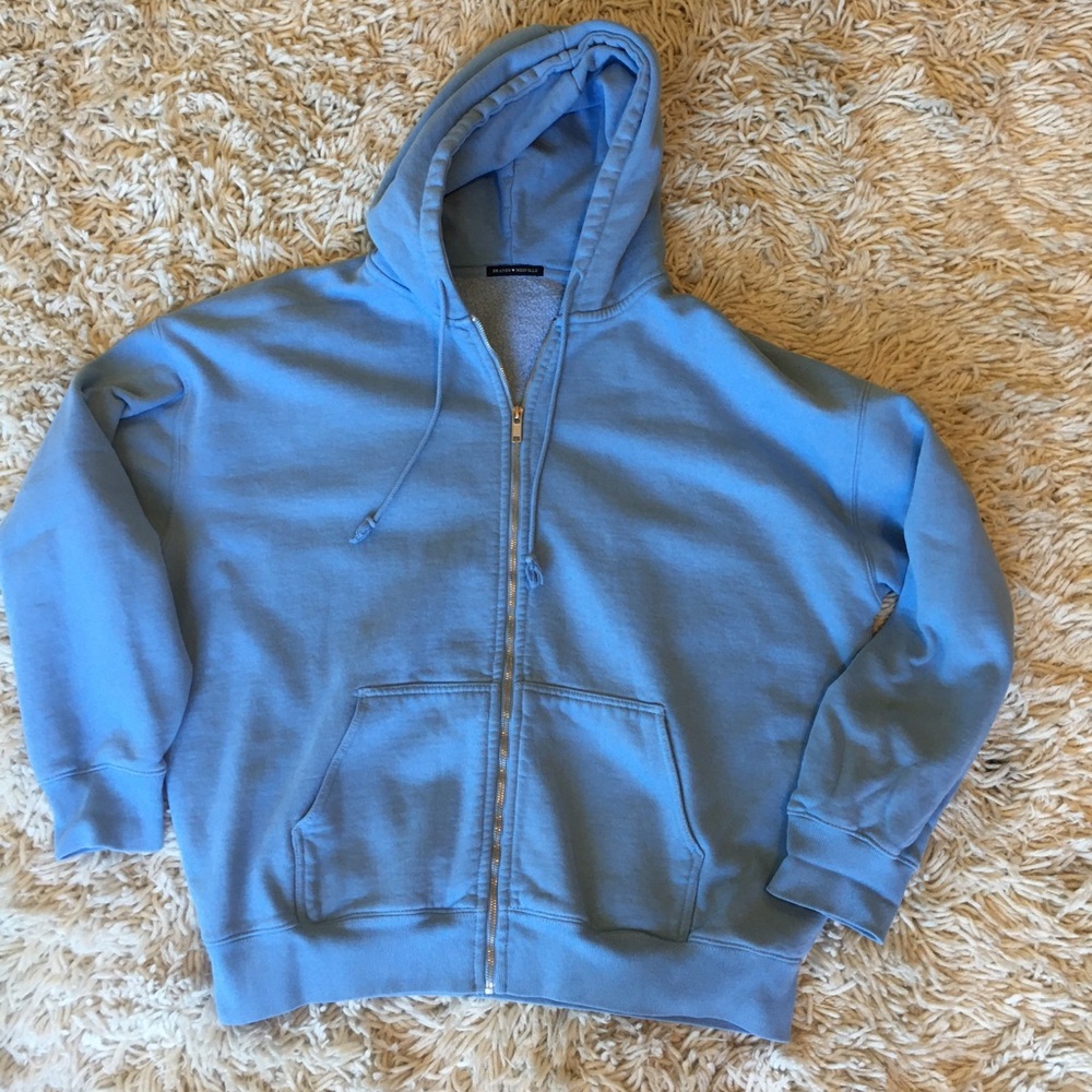 Oversized Blue Brandy Zip Hoodie
